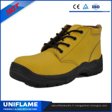 Cuir Jaune Chili Préférez Pig Doublure En Cuir Chaussures De Sécurité Ufb056